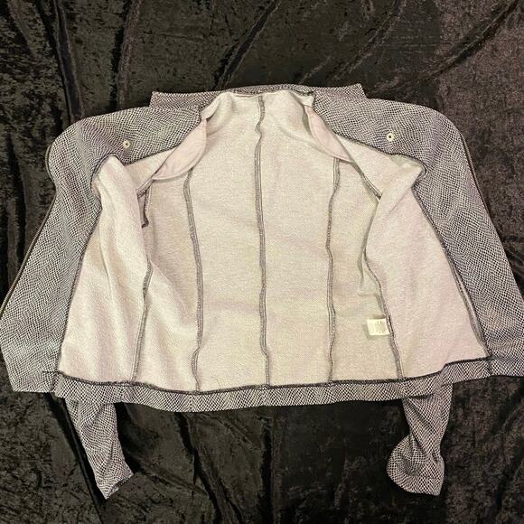 Ruched Shoulder Pads Vintage Faux Snake Skin full zip John Paul Richard Small - Picture 3 of 13